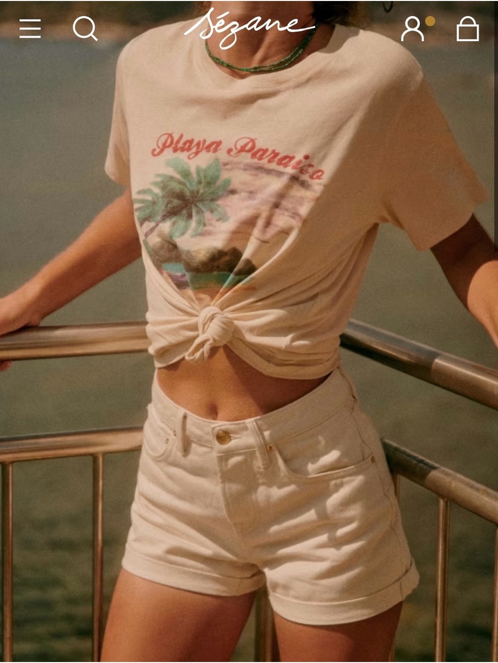 Sézane Ecru Shorts